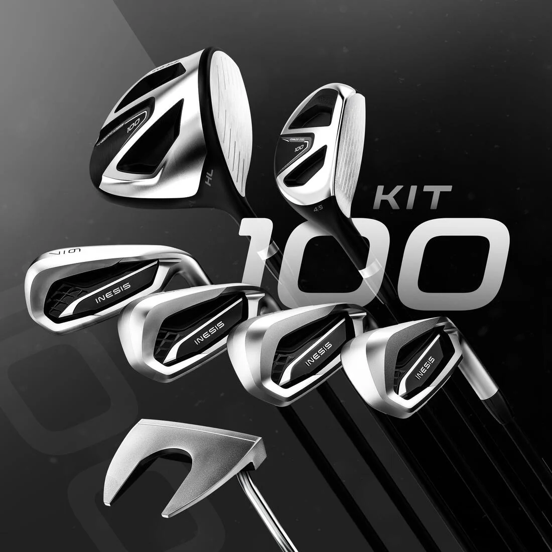 KIT GOLF 7 CLUBS ADULTE DROITIER TAILLE 2 ACIER - INESIS 100 - Image 9