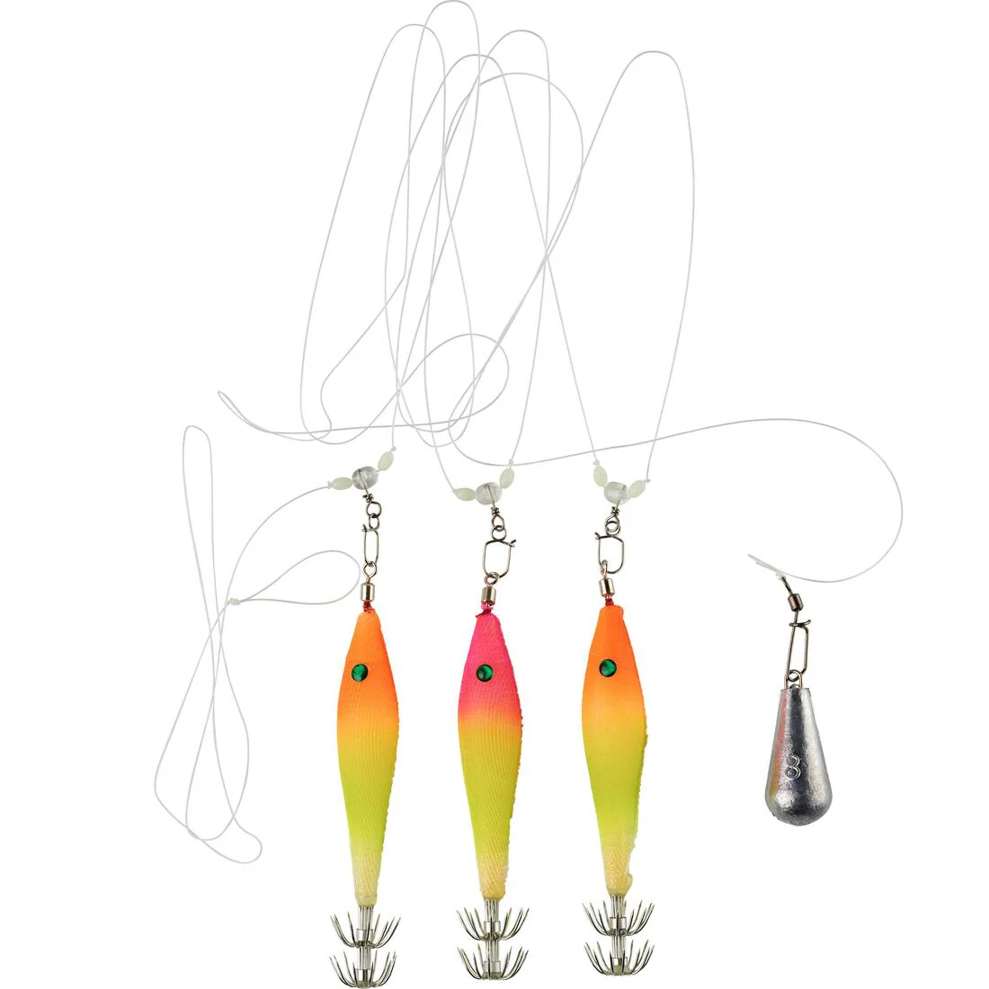 Kit prêt à pêcher SW ETU KIT SQ 3 turluttes pêche des seiches et calamars - Image 4