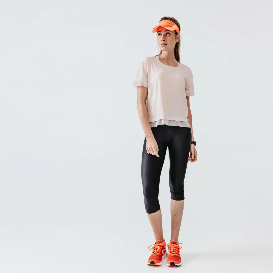 Legging court running Femme - KIPRUN Run 100 noir - Image 3