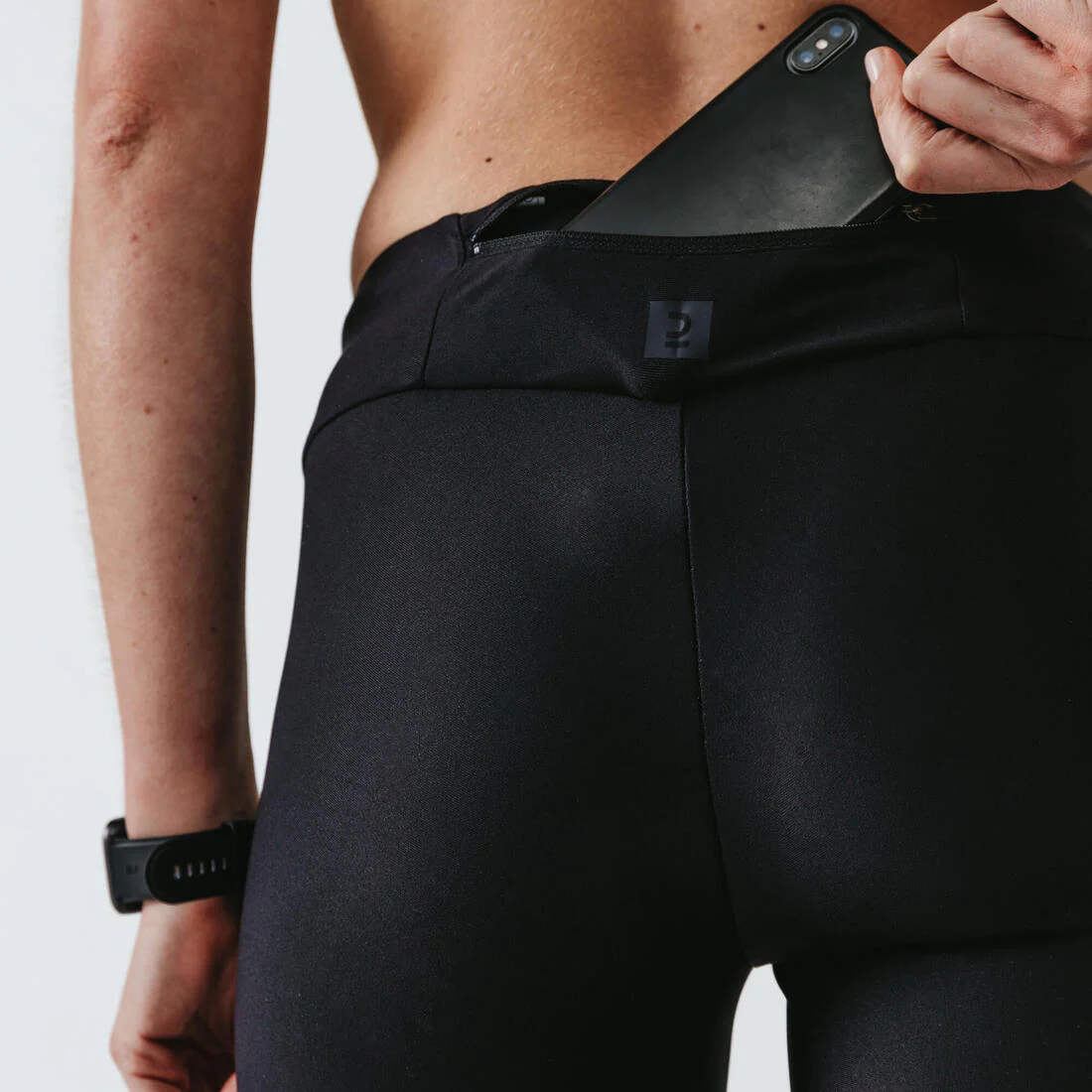 Legging court running Femme - KIPRUN Run 100 noir - Image 8
