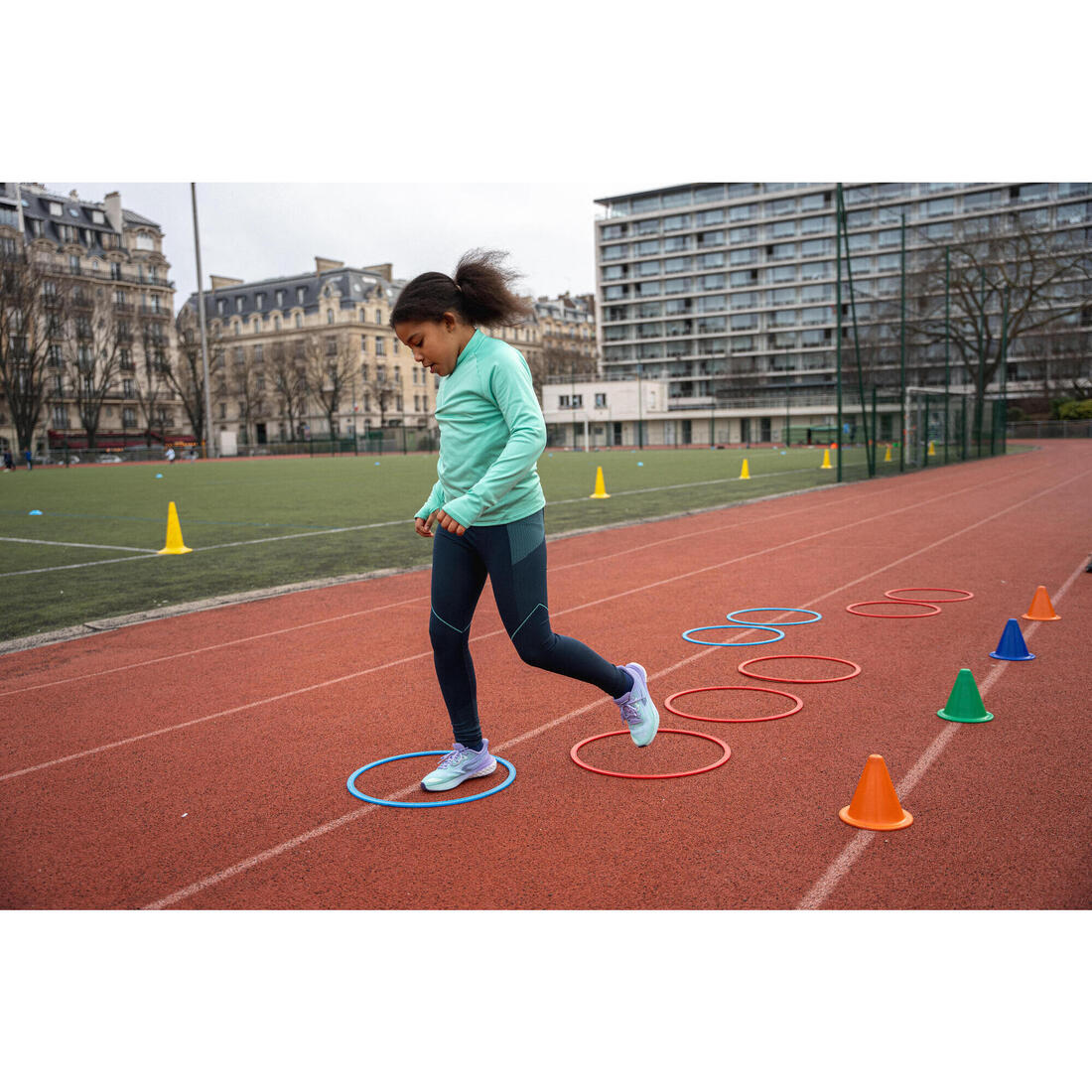 Legging de running Enfant sans couture - KIPRUN CARE 500 Marine - Image 11