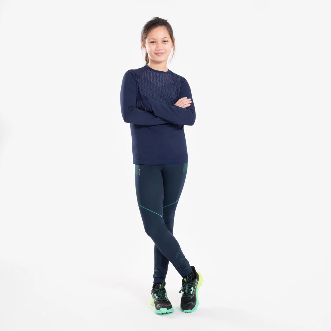 Legging de running Enfant sans couture - KIPRUN CARE 500 Marine - Image 5