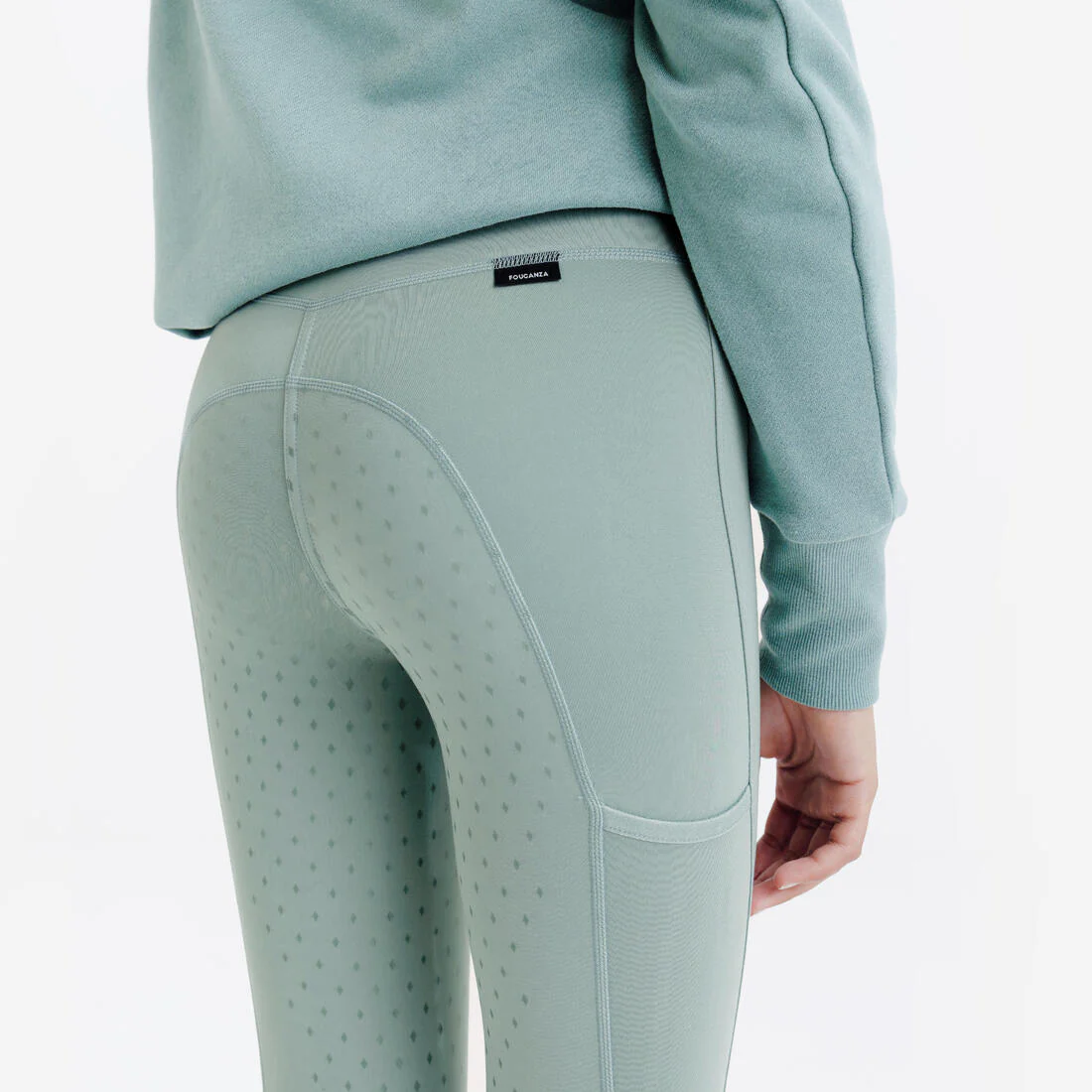 Legging équitation fullgrip Enfant - 500 marine print - Image 15