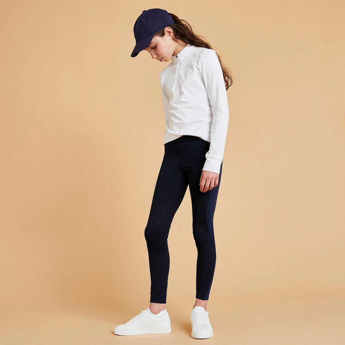 Legging équitation fullgrip Enfant - 500 marine print - Image 17