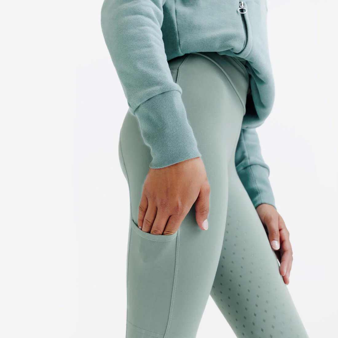 Legging équitation fullgrip Enfant - 500 marine print - Image 19