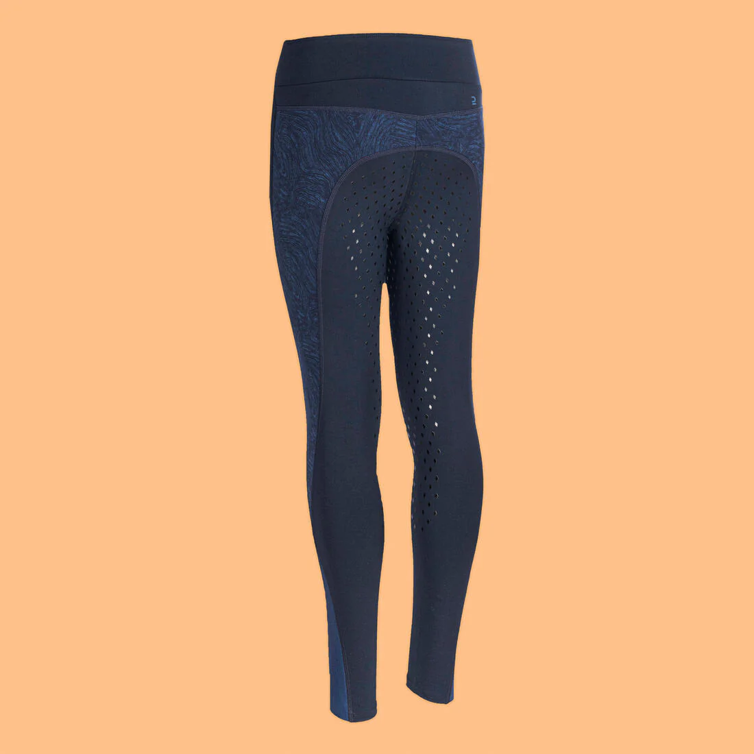 Legging équitation fullgrip Enfant - 500 marine print - Image 21