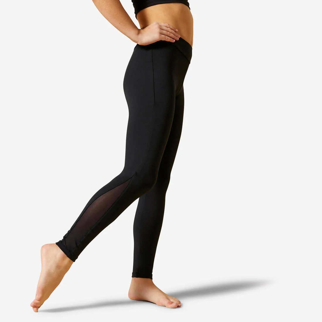 LEGGING GYM FILLE NOIR 500 - Image 3
