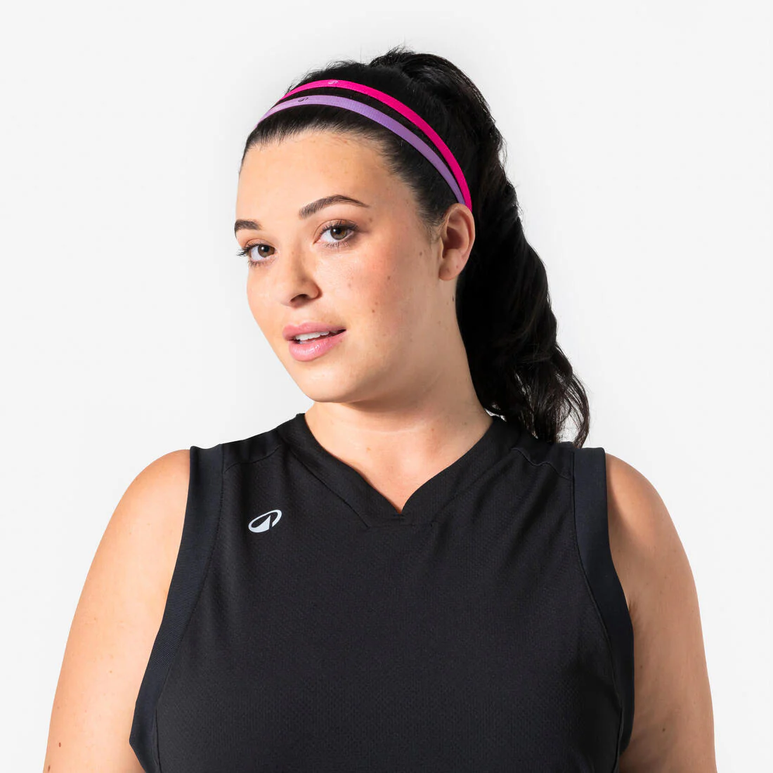 LOT BANDEAUX CHEVEUX DE BASKETBALL FEMME NOIR MENTHE - Image 4