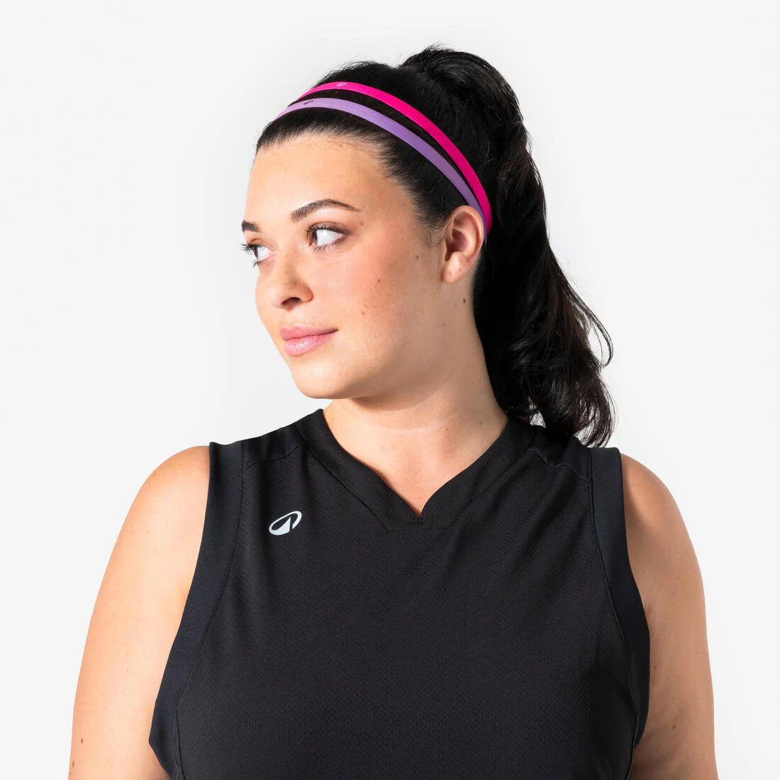 LOT BANDEAUX CHEVEUX DE BASKETBALL FEMME NOIR MENTHE - Image 9