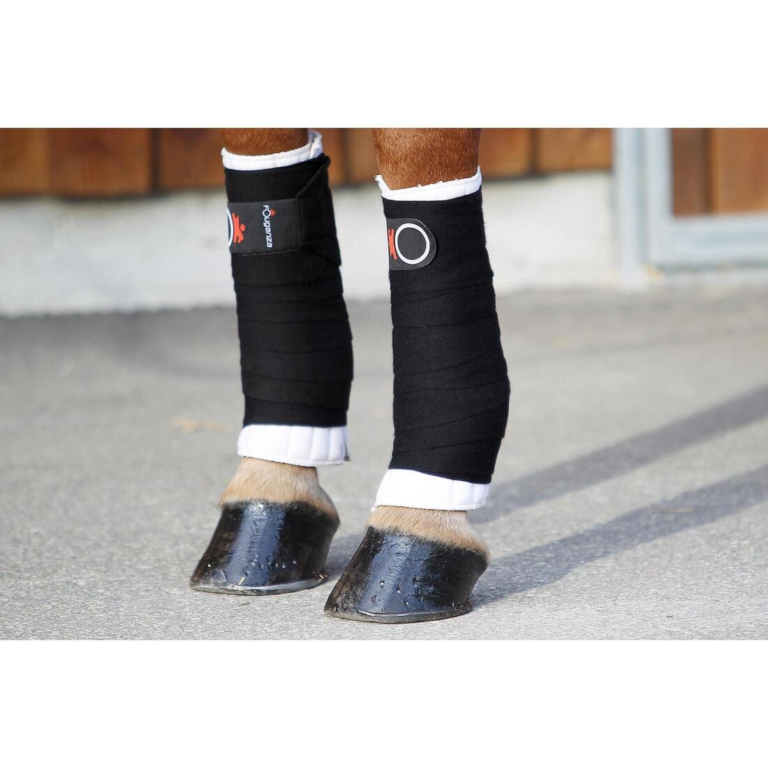 Lot de 2 petites flanelles équitation cheval et poney blanc - Image 4
