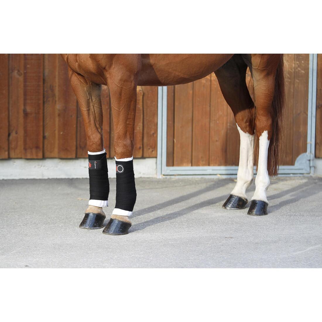 Lot de 2 petites flanelles équitation cheval et poney blanc - Image 5
