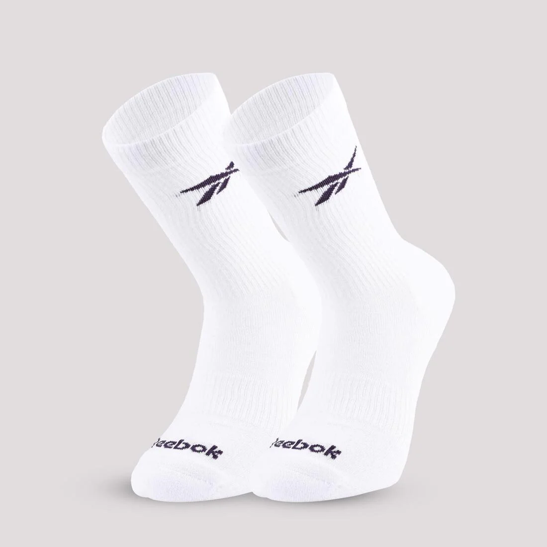 Lots de 3 paires de chaussettes de fitness mi-mollet, blanches - Image 5