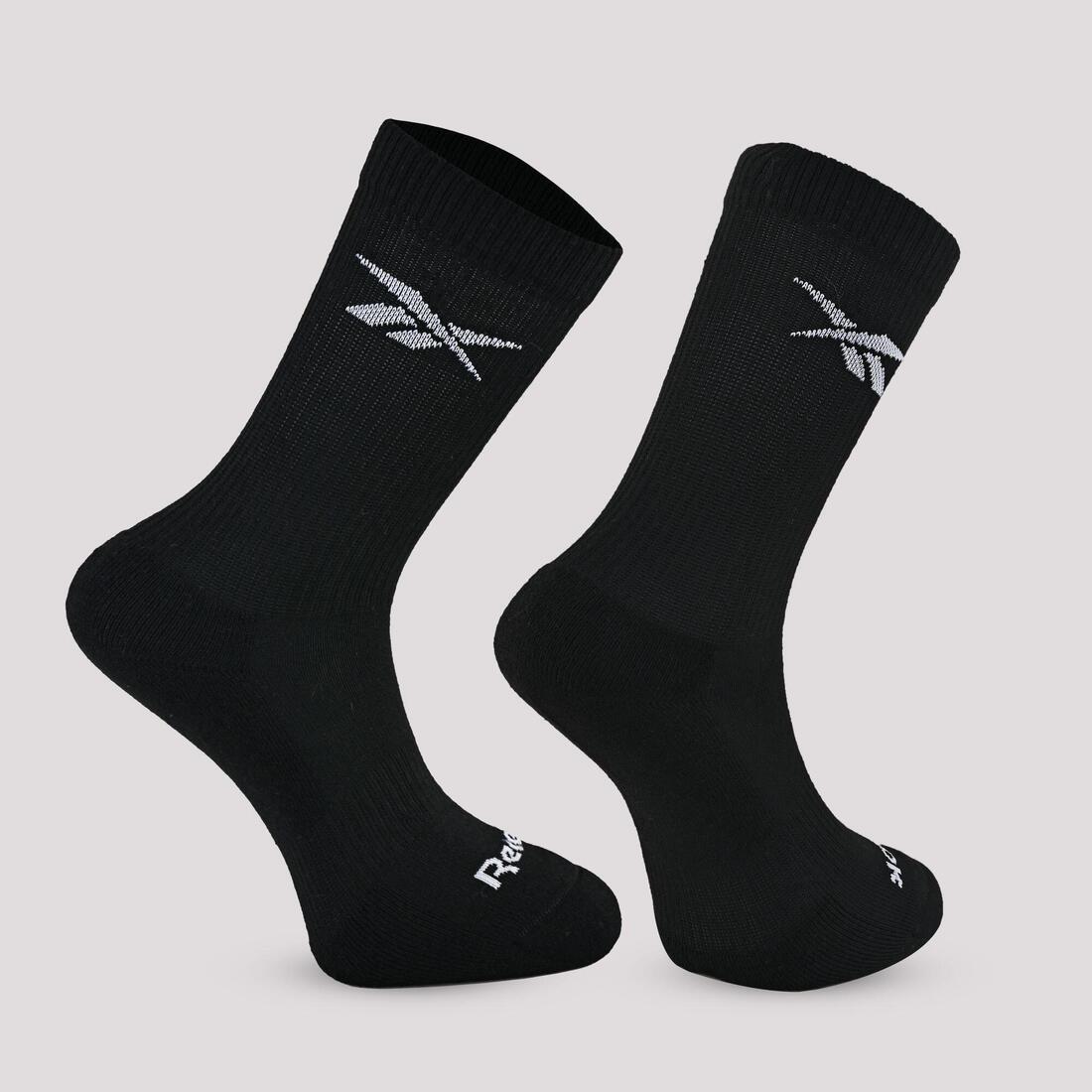 Lots de 3 paires de chaussettes de fitness mi-mollet, blanches - Image 6