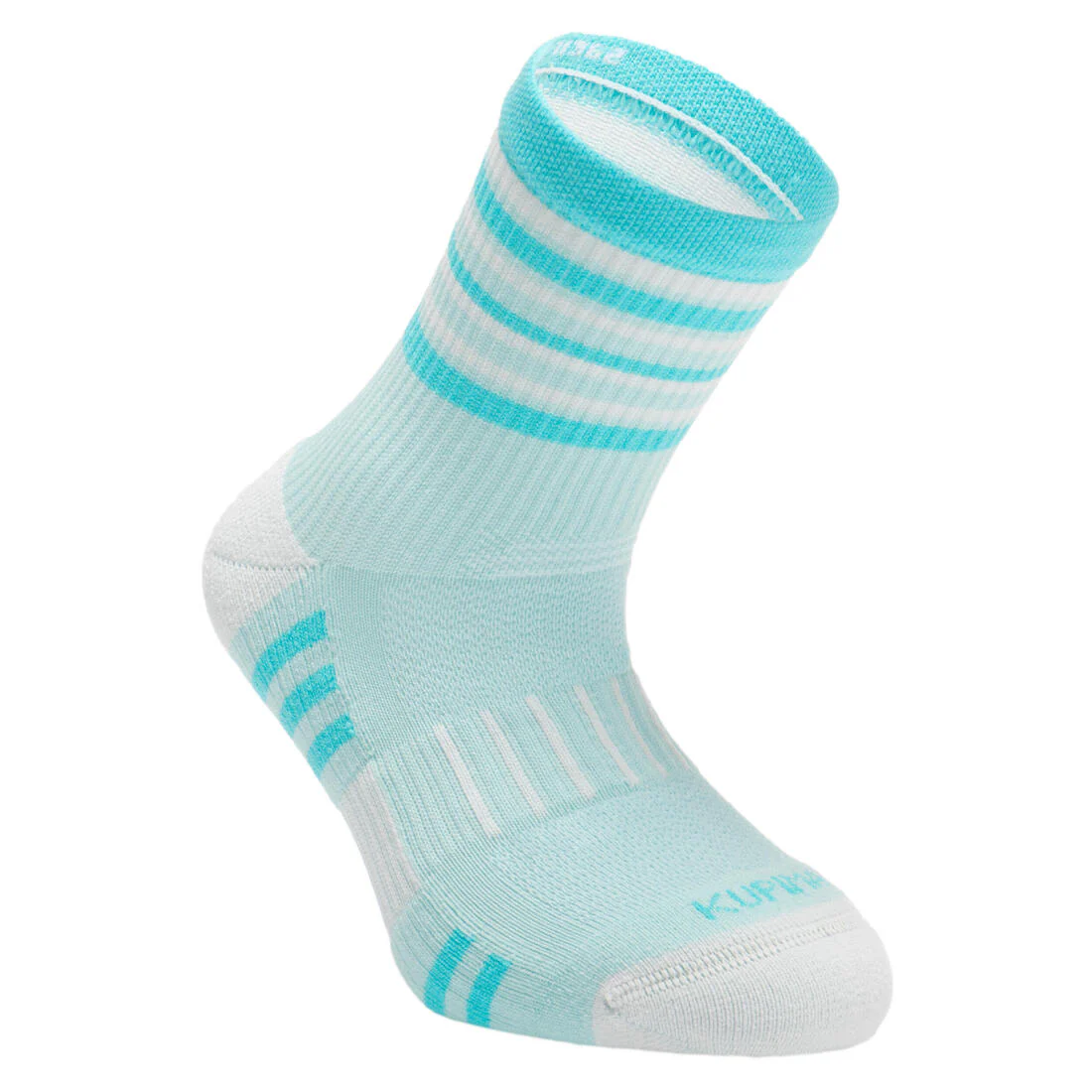 Lotx2 de chaussettes running confort enfant - kiprun 500 mid mauve et rayé - Image 5