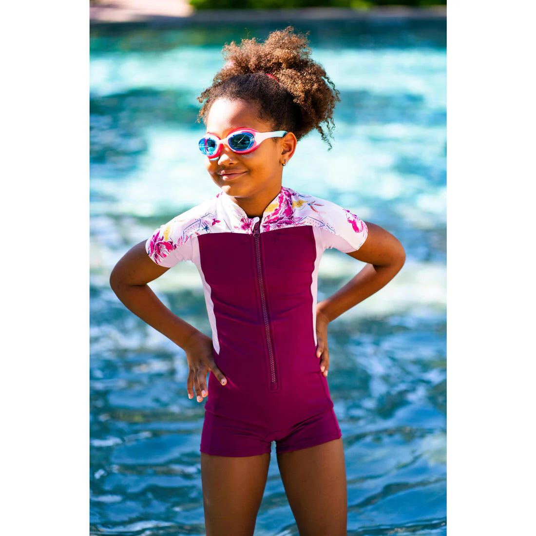 Lunettes de natation Junior - Xbase rose bleu teintées - Image 3