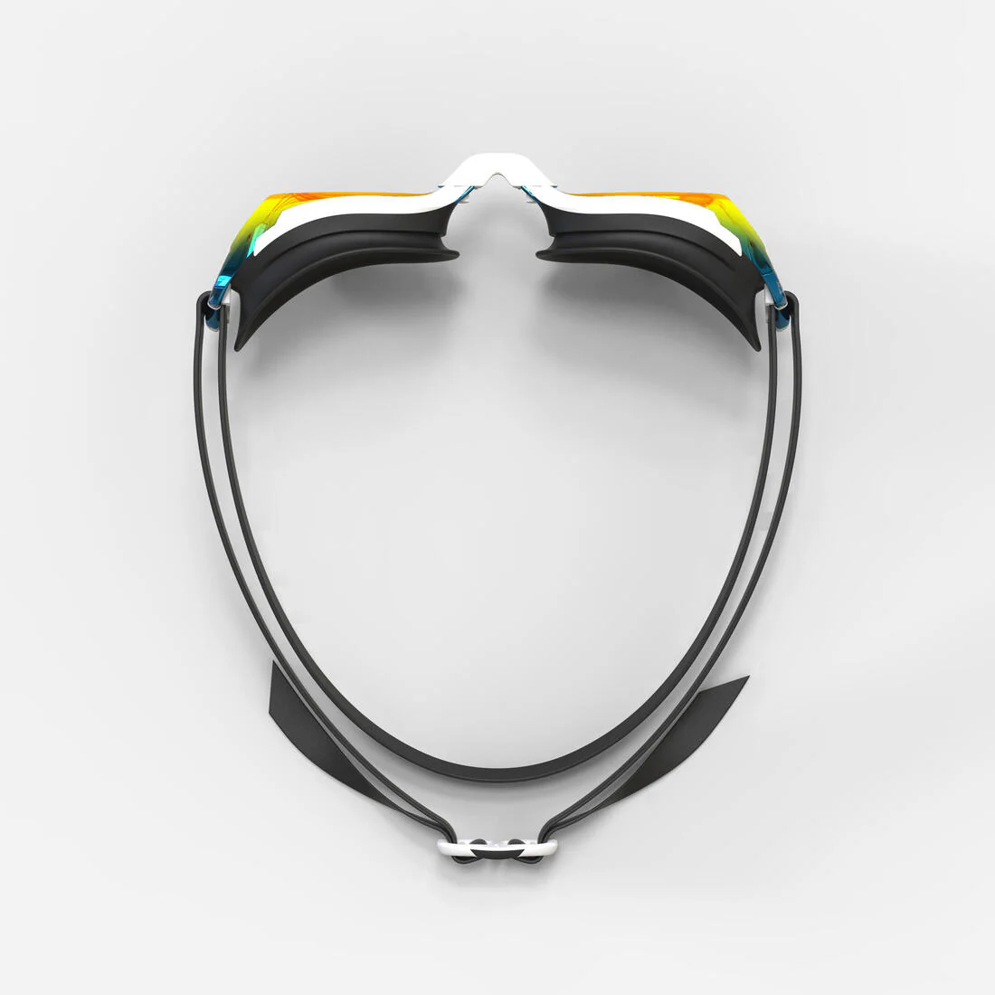Lunettes de natation Taille Unique - Bfit blanches verres miroirs - Image 15