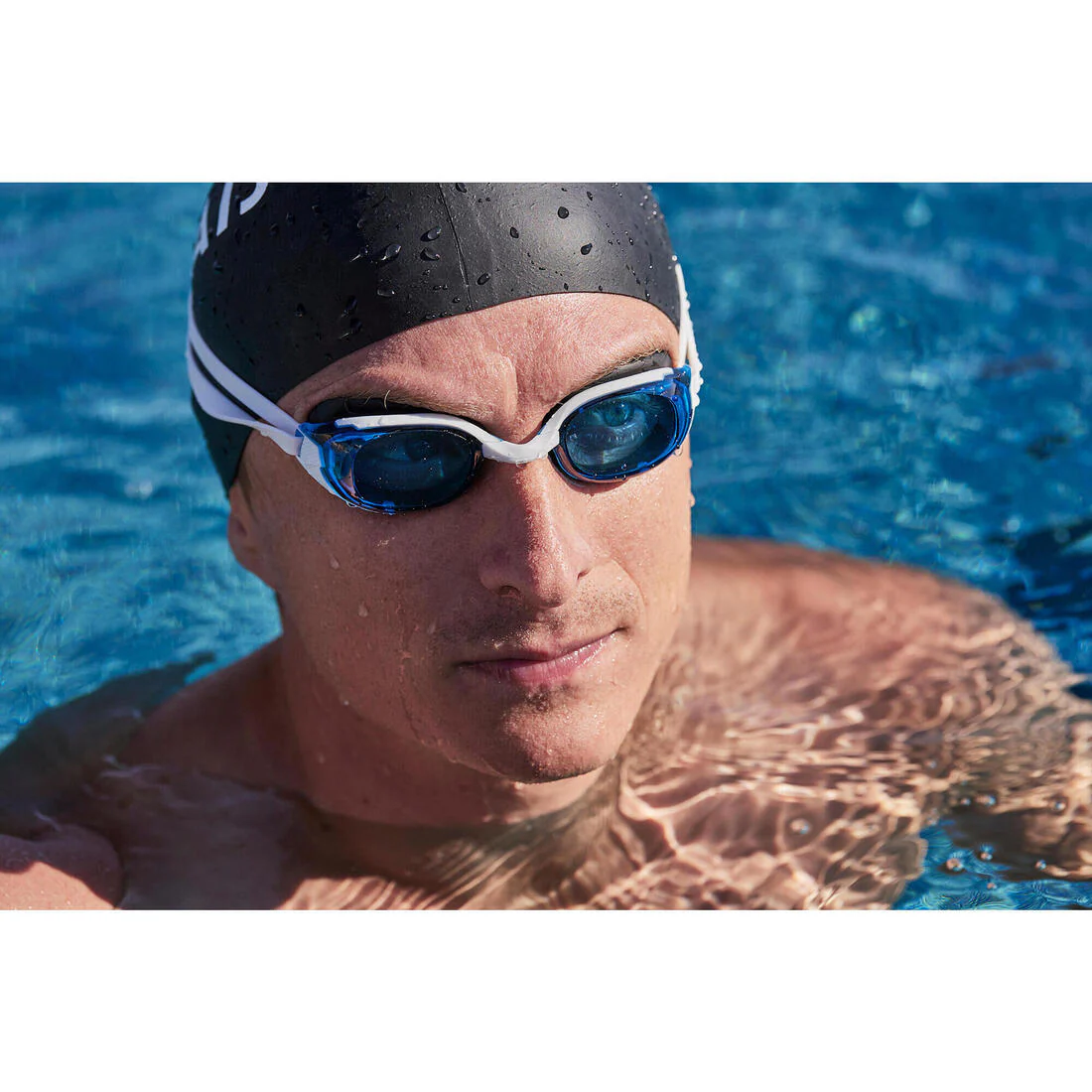 Lunettes de natation Taille Unique - Bfit blanches verres miroirs - Image 22