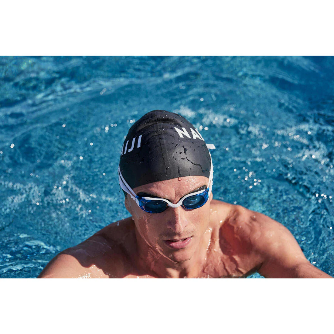 Lunettes de natation Taille Unique - Bfit blanches verres miroirs - Image 24