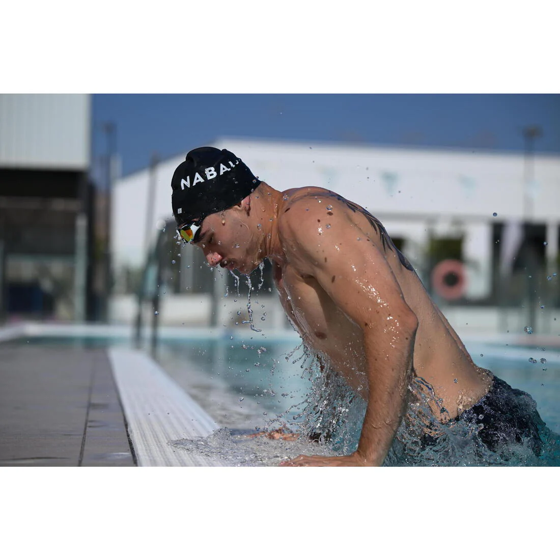 Lunettes de natation Taille Unique - Bfit blanches verres miroirs - Image 26