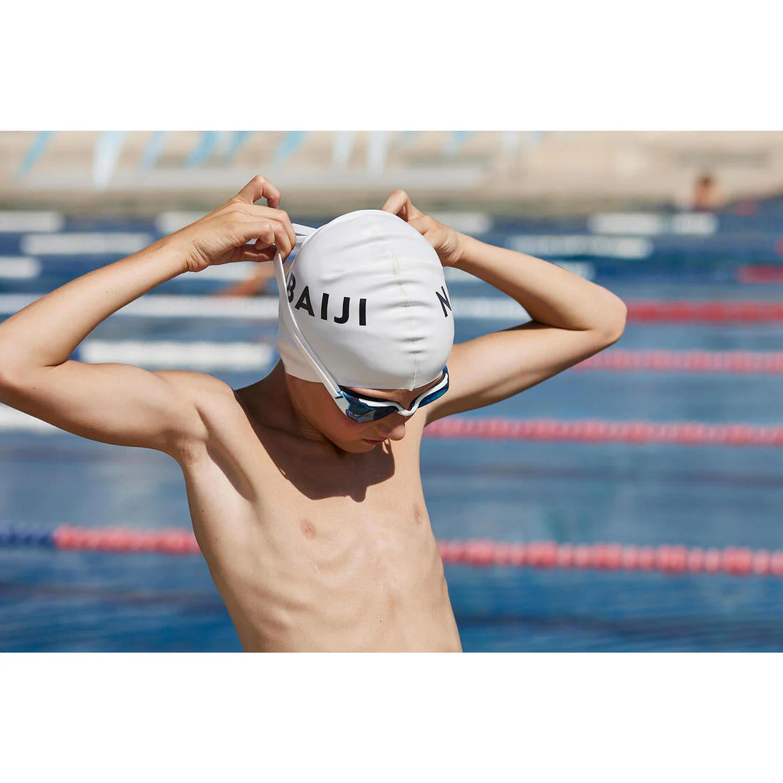 Lunettes de natation Taille Unique - Bfit blanches verres miroirs - Image 30