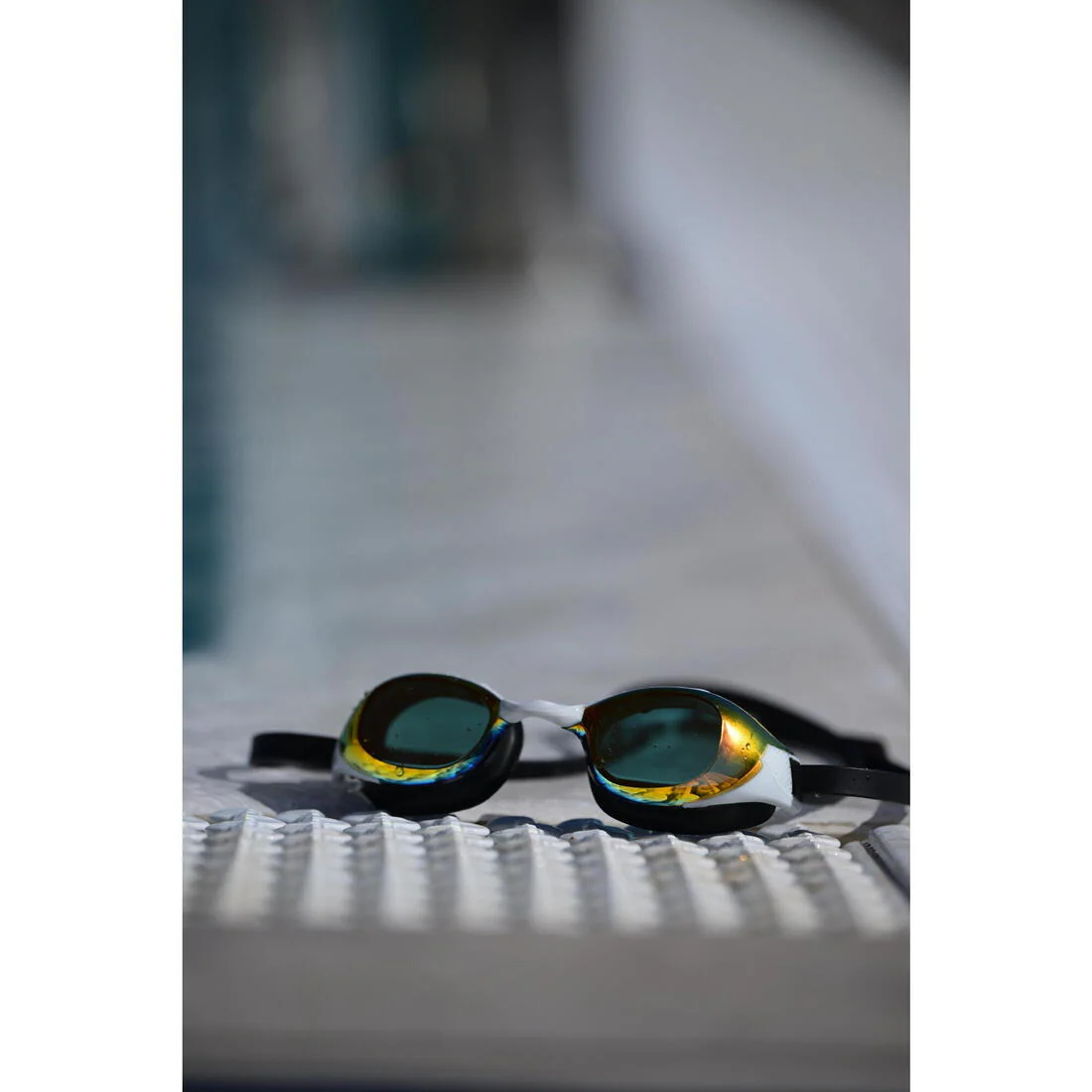 Lunettes de natation Taille Unique - Bfit blanches verres miroirs - Image 33