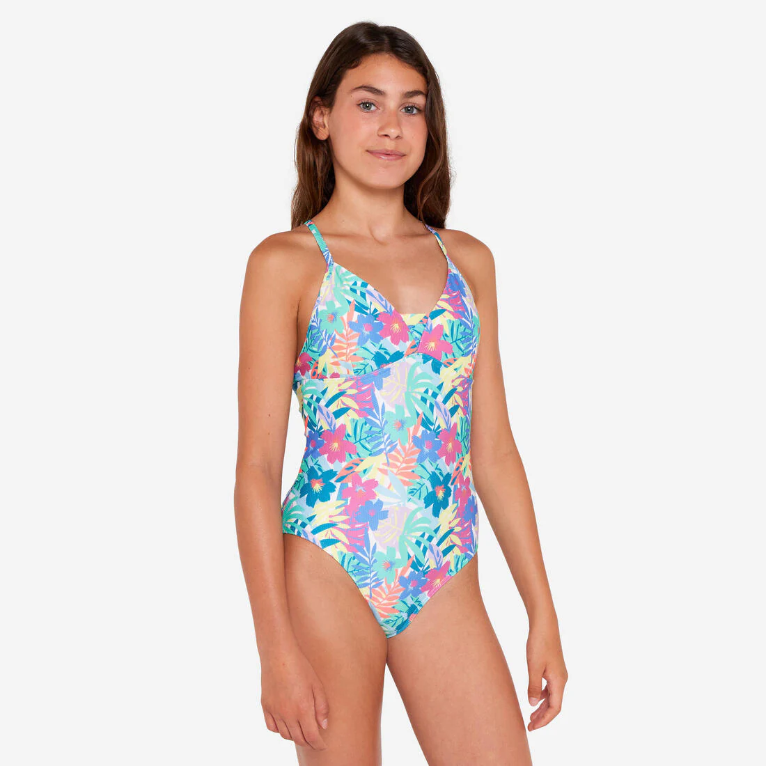Maillot de bain une pièce surf bretelles croisées Fille - 500 Caly - Image 6