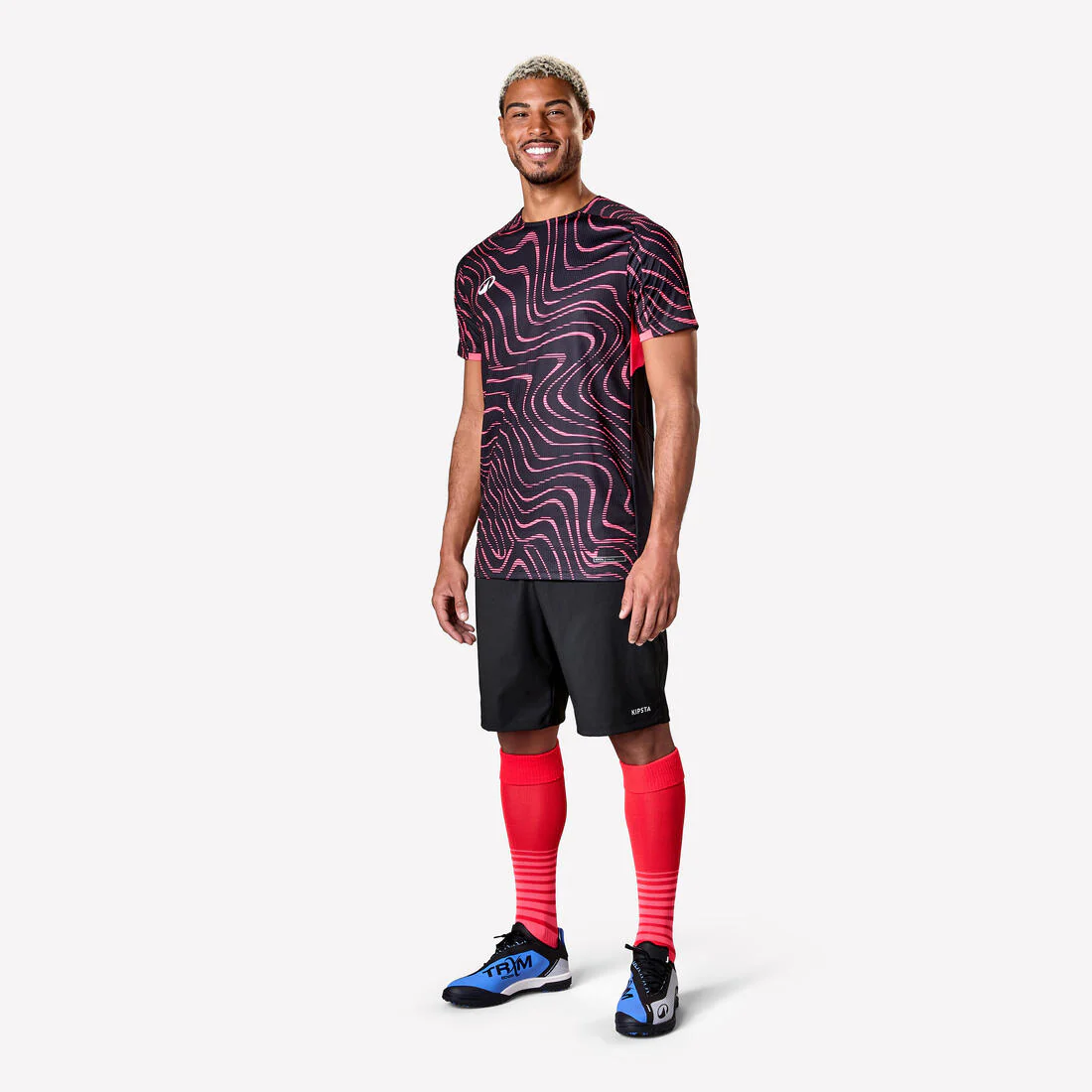 MAILLOT DE FOOTBALL ADULTE MANCHES COURTES VIRALTO TOPO ROSE FLUO & - Image 3