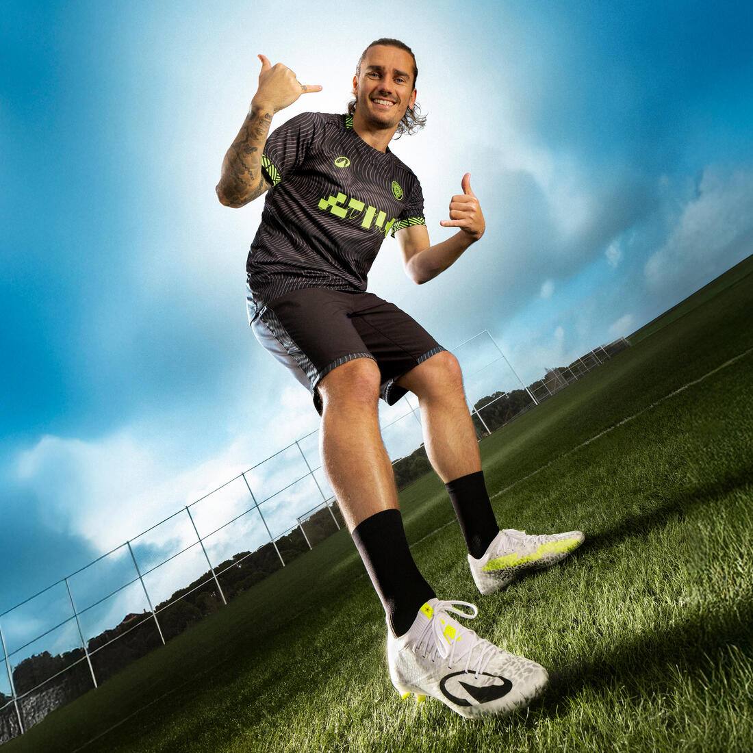 Maillot de football adulte Viralto II wavy noir & jaune fluo - Image 5
