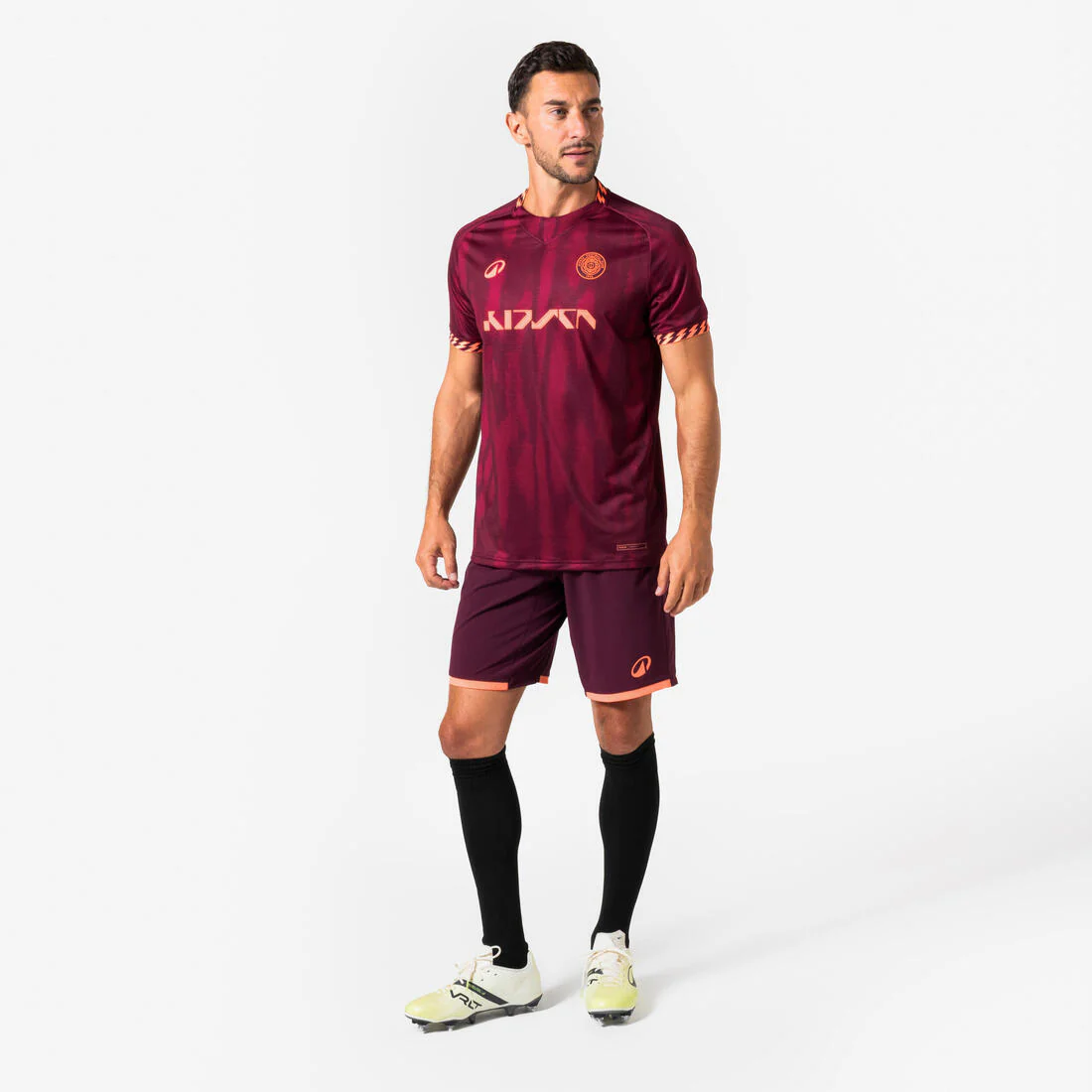 Maillot de football adulte Viralto II wavy noir & jaune fluo - Image 6