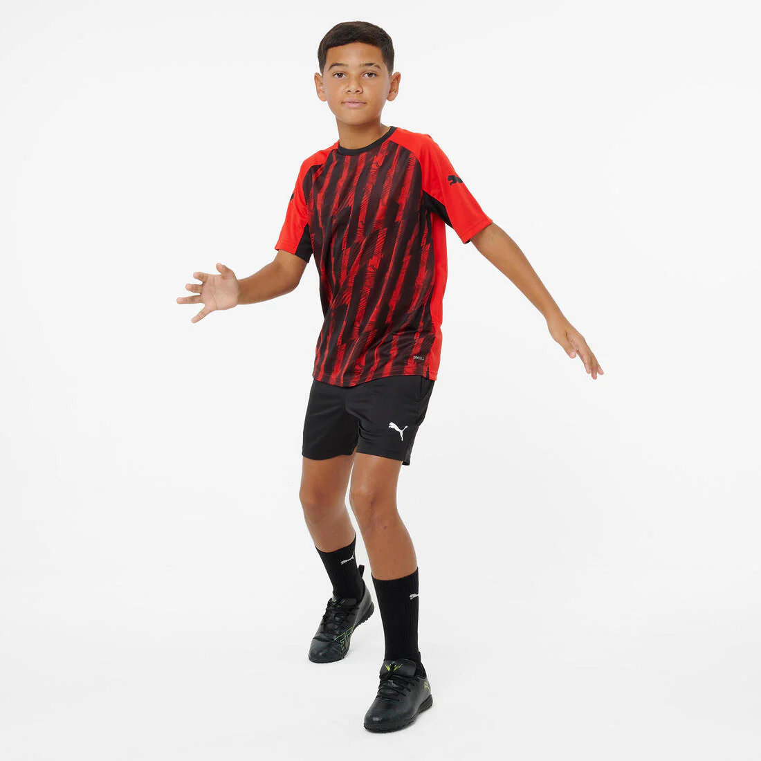 Maillot de football Puma IndividualLIGA 26 Enfant Noir/Rouge - Image 9