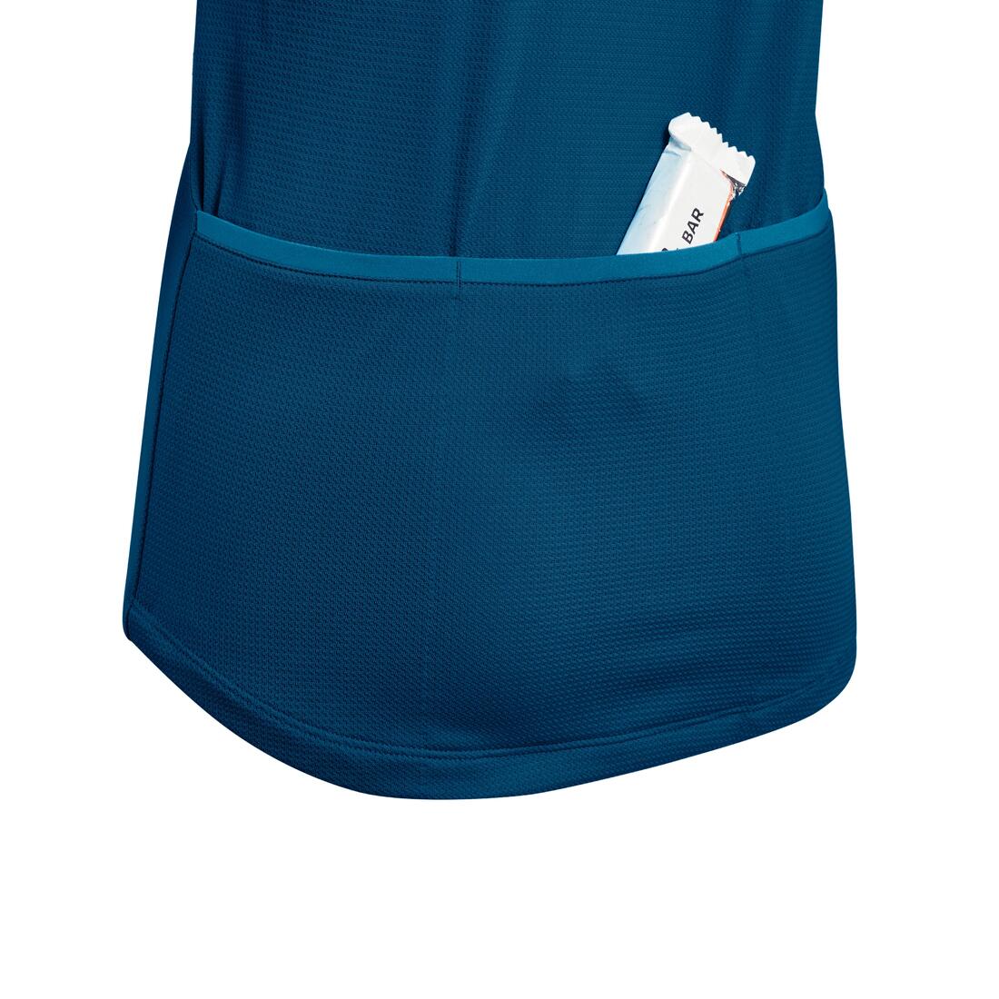 MAILLOT MANCHES COURTES VÉLO ENFANT 100 BLEU 7-13ANS - Image 4