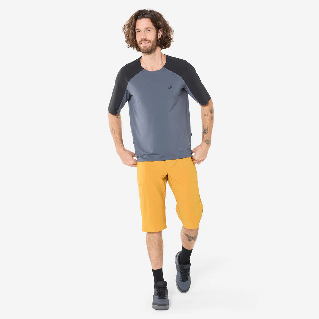 Maillot VTT manches courtes respirant homme cargo, 500 - Image 3