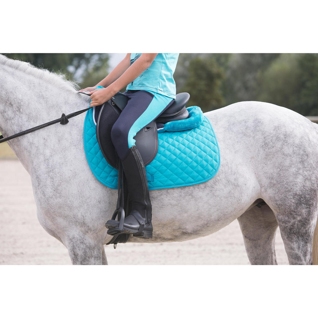 Mini-chaps équitation mesh Enfant - 100 noires - Image 17