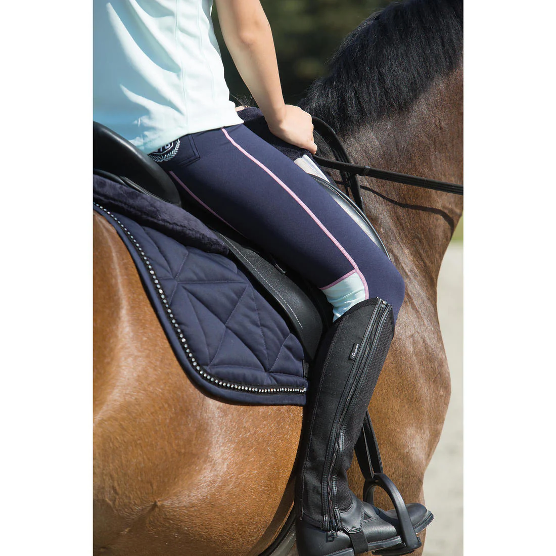 Mini-chaps équitation mesh Enfant - 100 noires - Image 21