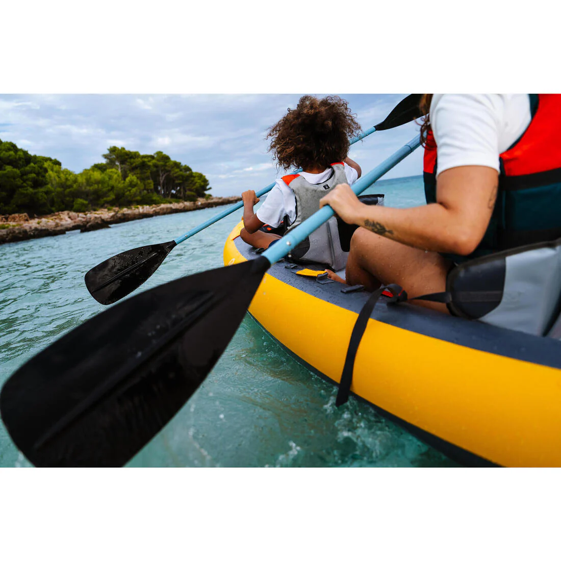 Pagaie de kayak 4P 215 cm - 100 Bleu - Image 17