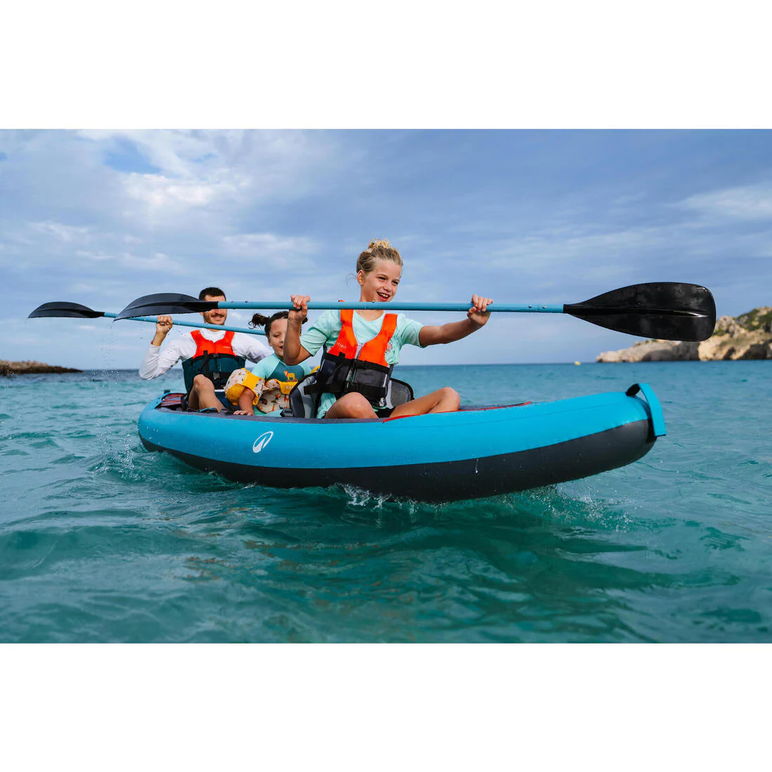 Pagaie de kayak 4P 215 cm - 100 Bleu - Image 18