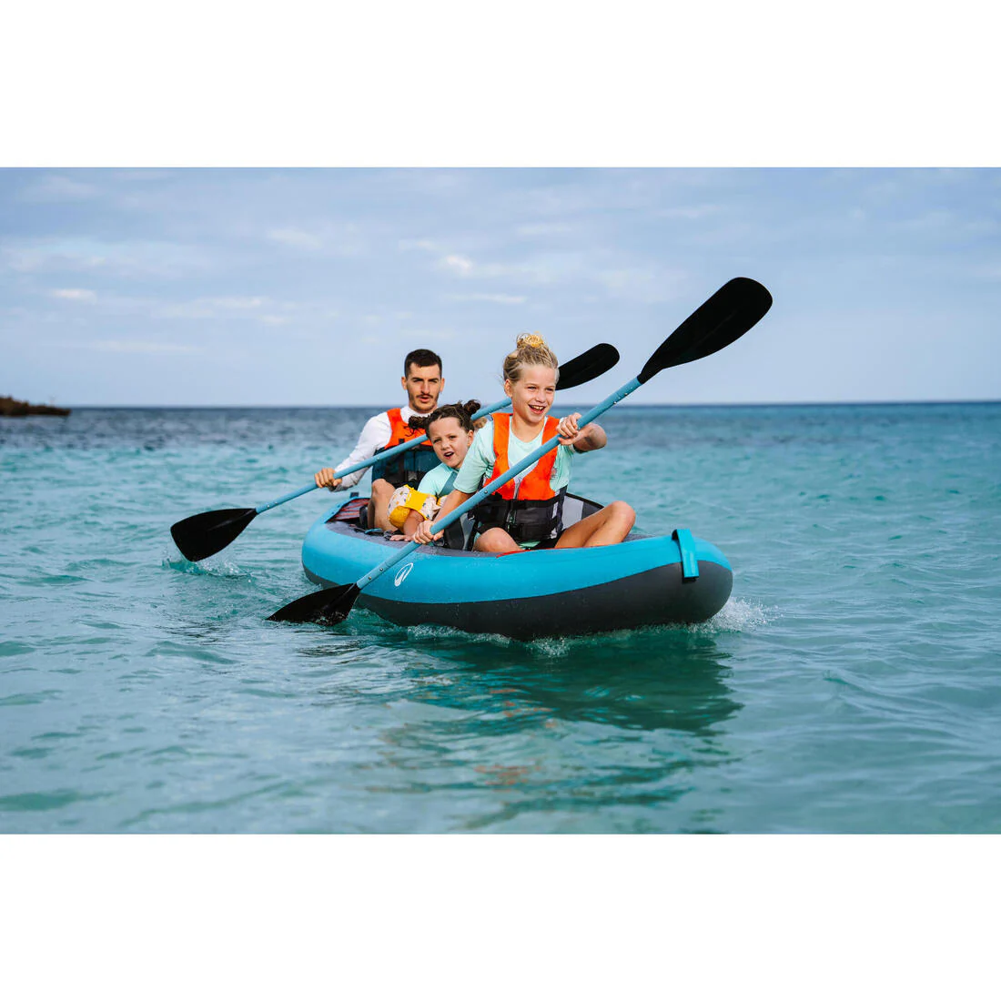 Pagaie de kayak 4P 215 cm - 100 Bleu - Image 9