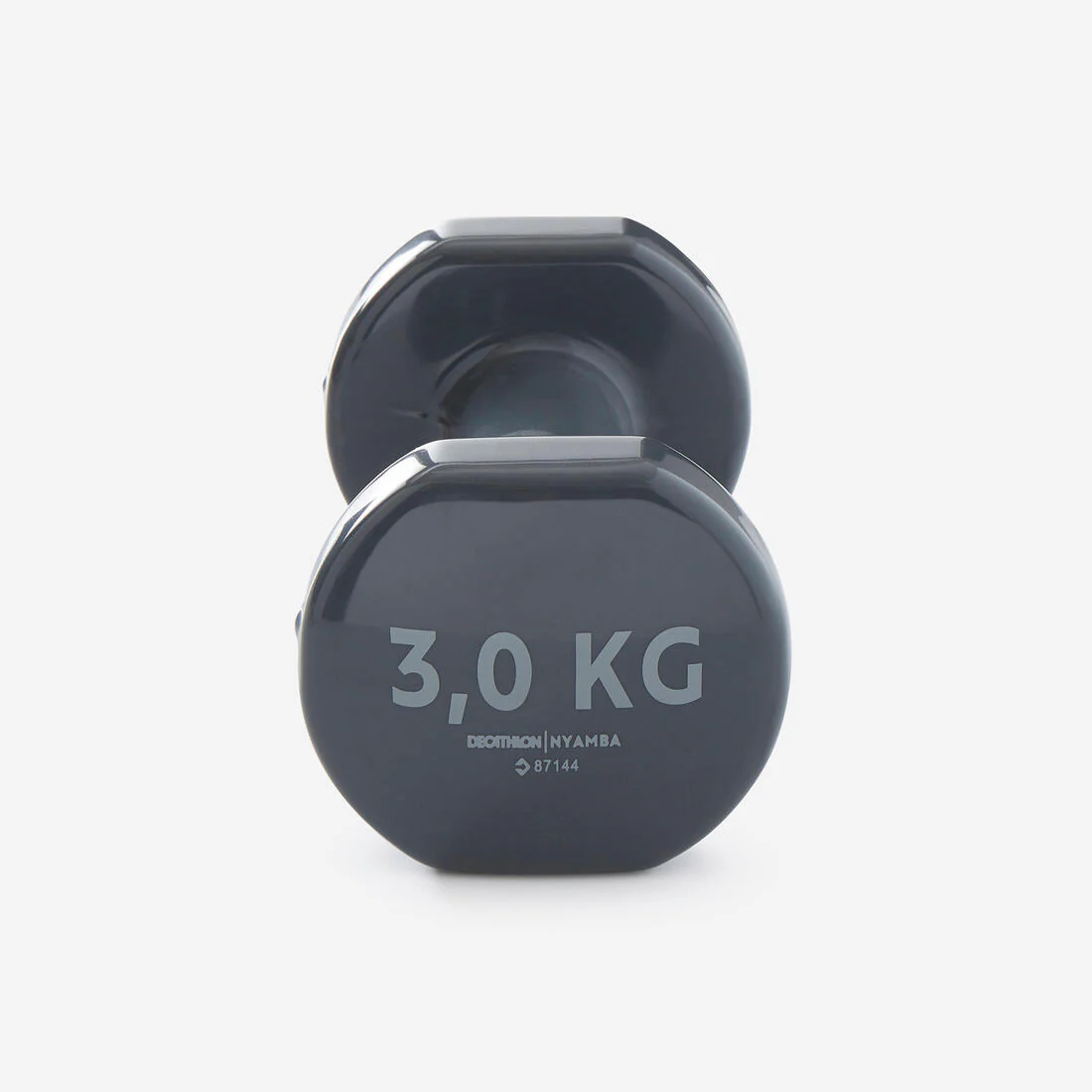 Paire d'haltères fitness 2*3 kg, gris, fonte en partie recyclée - Image 3
