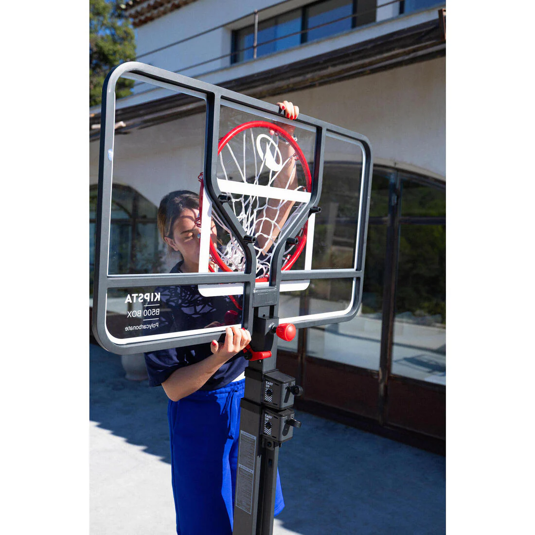 Panier basket pliable sur pied planche transparente 2,4 à 3,05 m, B500 Box - Image 11