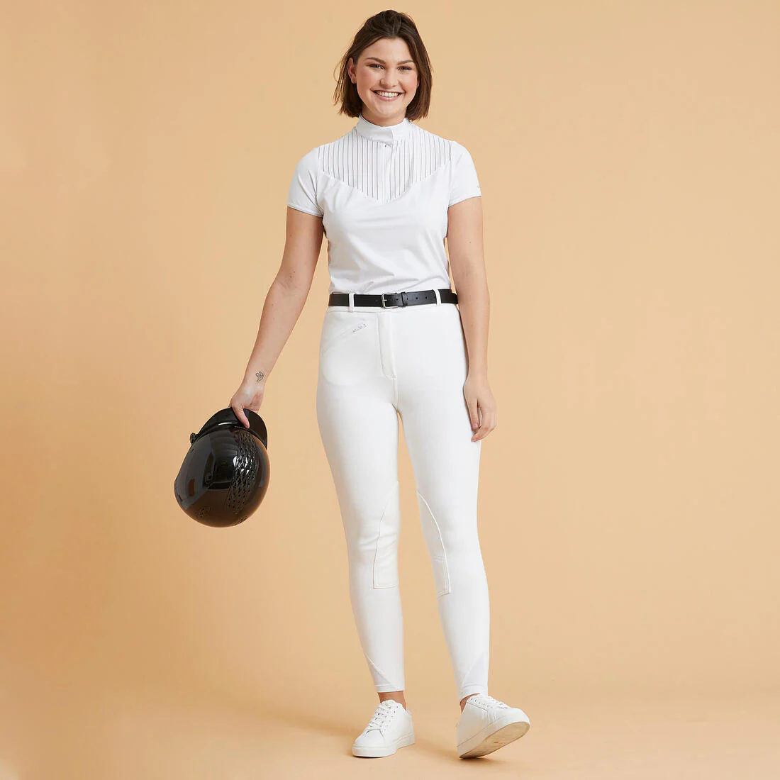 Pantalon de concours équitation Femme - 100 blanc - Image 2