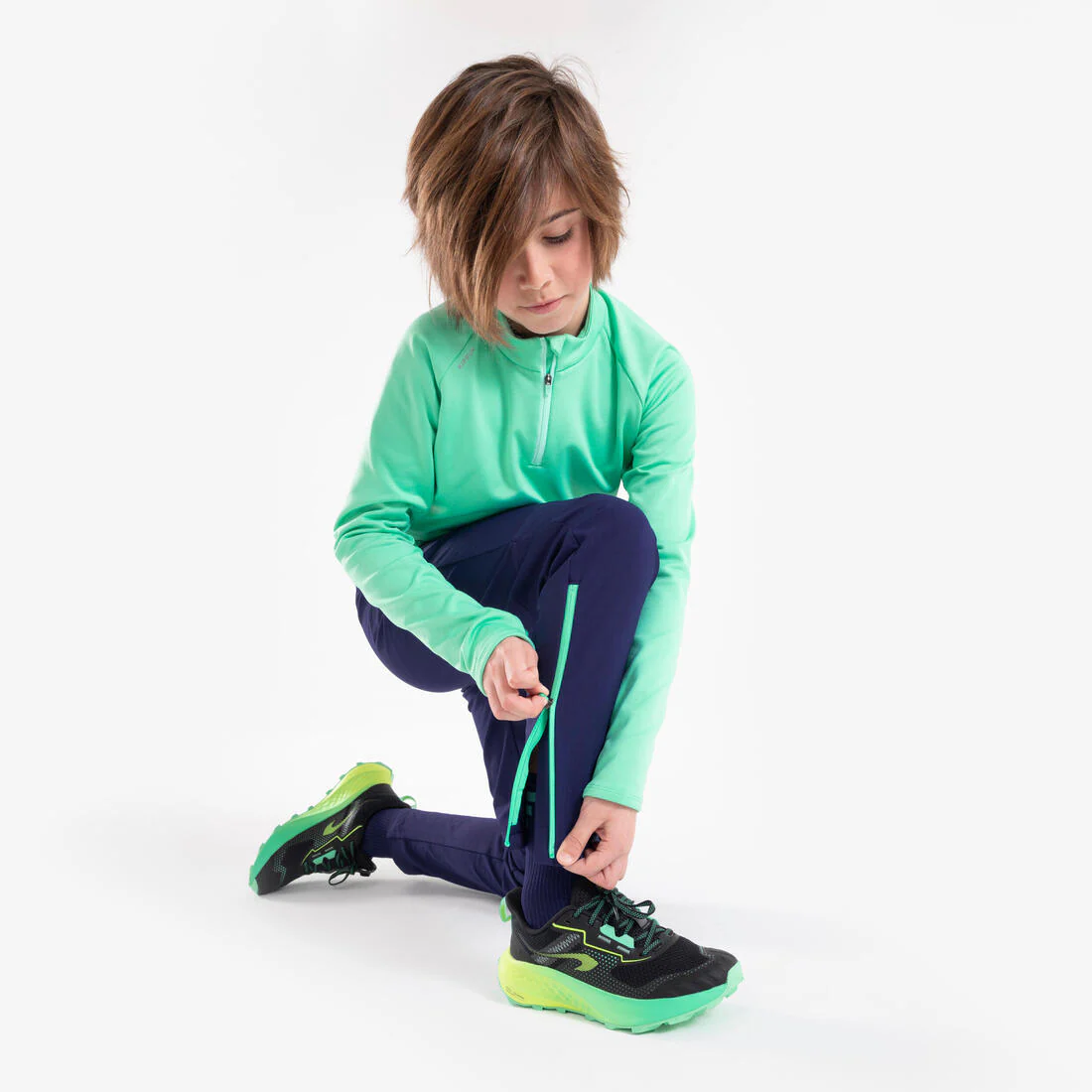Pantalon de running chaud avec zip enfant, kiprun pants warm 900 - Image 4
