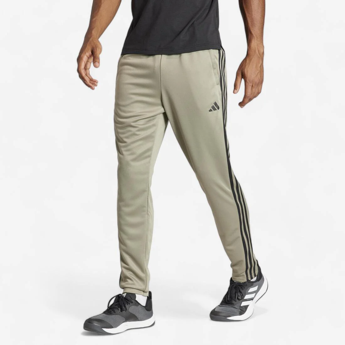 PANTALON JOGGING DE FITNESS CARDIO ADIDAS HOMME GRIS ARGENT