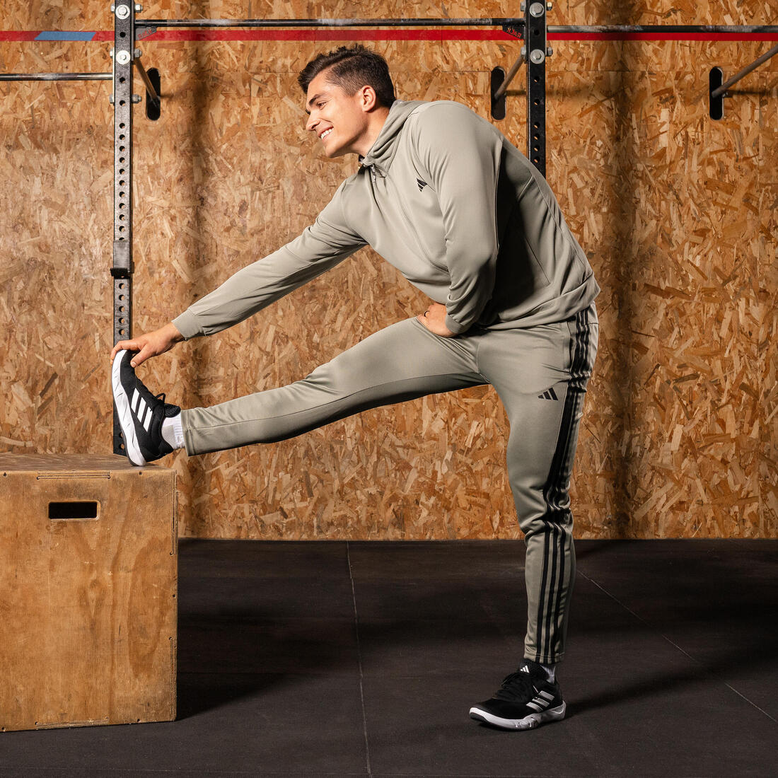 PANTALON JOGGING DE FITNESS CARDIO ADIDAS HOMME GRIS ARGENT - Image 7