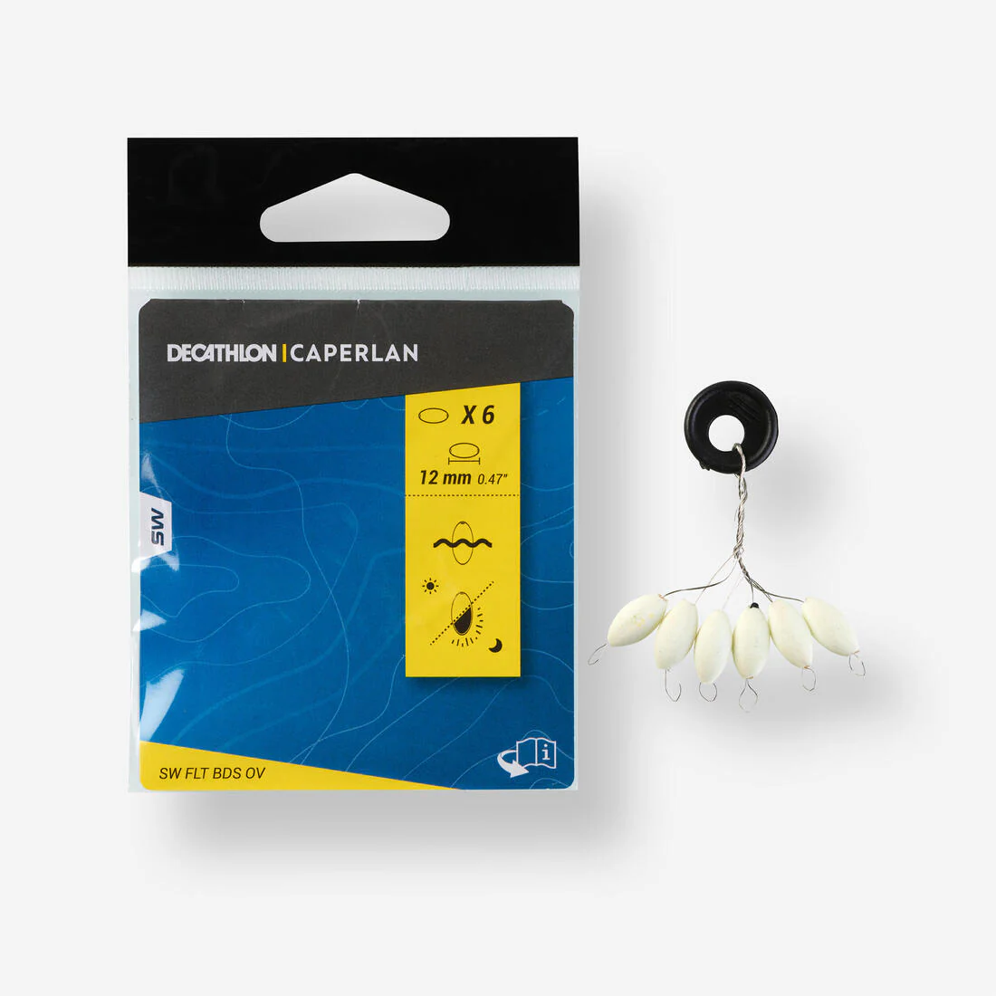 Perle flottante de pêche en surfcasting ovale 12mm - Image 12