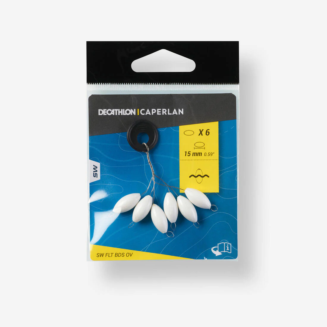 Perle flottante de pêche en surfcasting ovale 12mm - Image 6