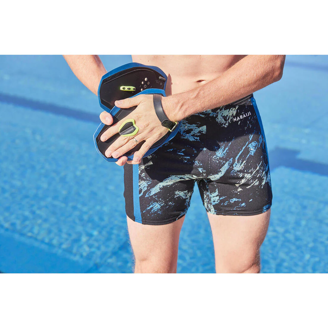 Plaquettes de natation quick-in 500 taille m bleu jaune - Image 8