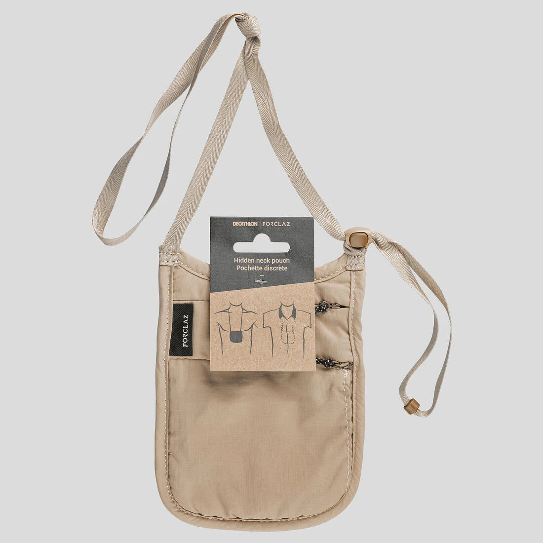 Pochette de voyage discrète et sécurisée, Travel RFID beige - Image 3