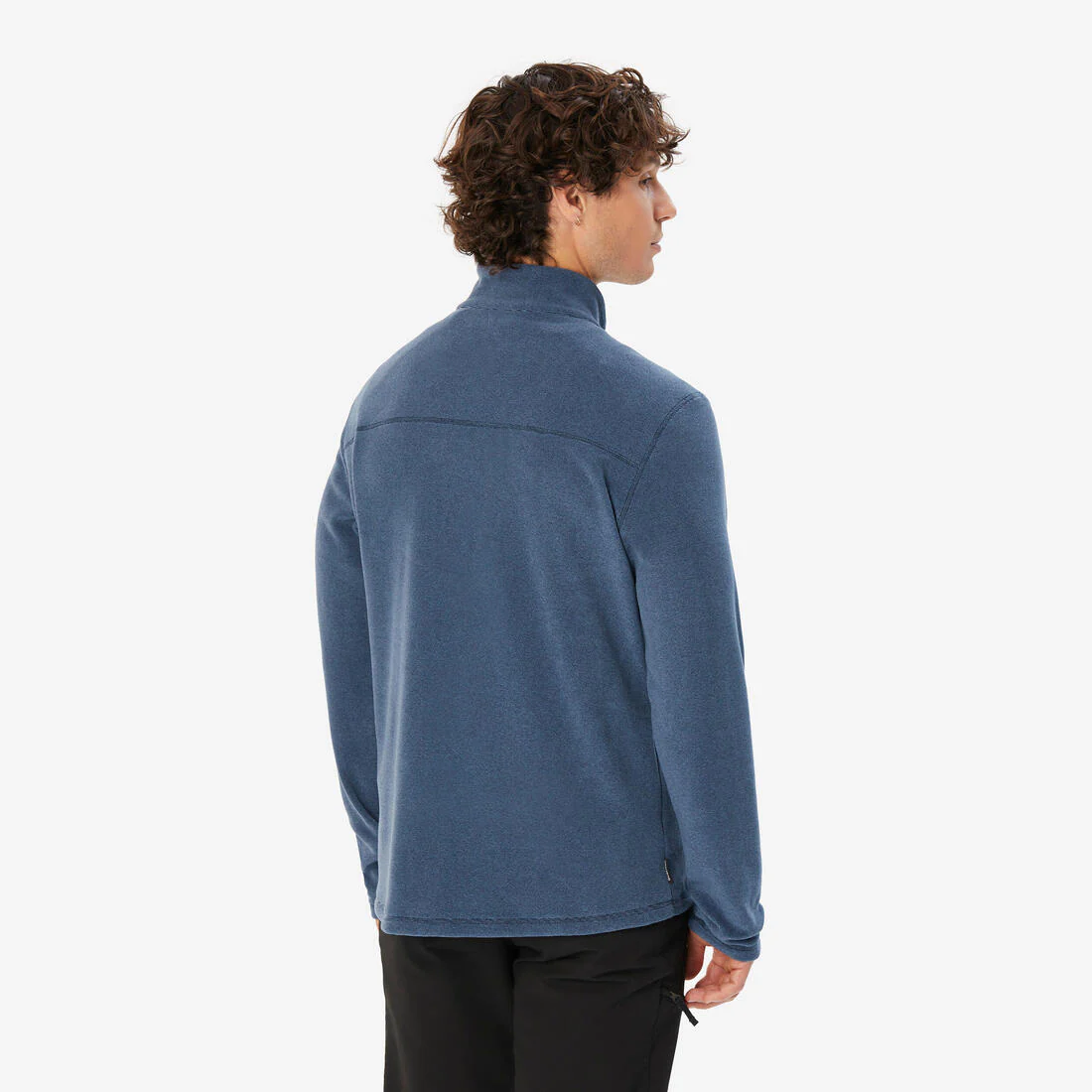Polaire de randonnée montagne homme, MH100 demi zip bleu - Image 3