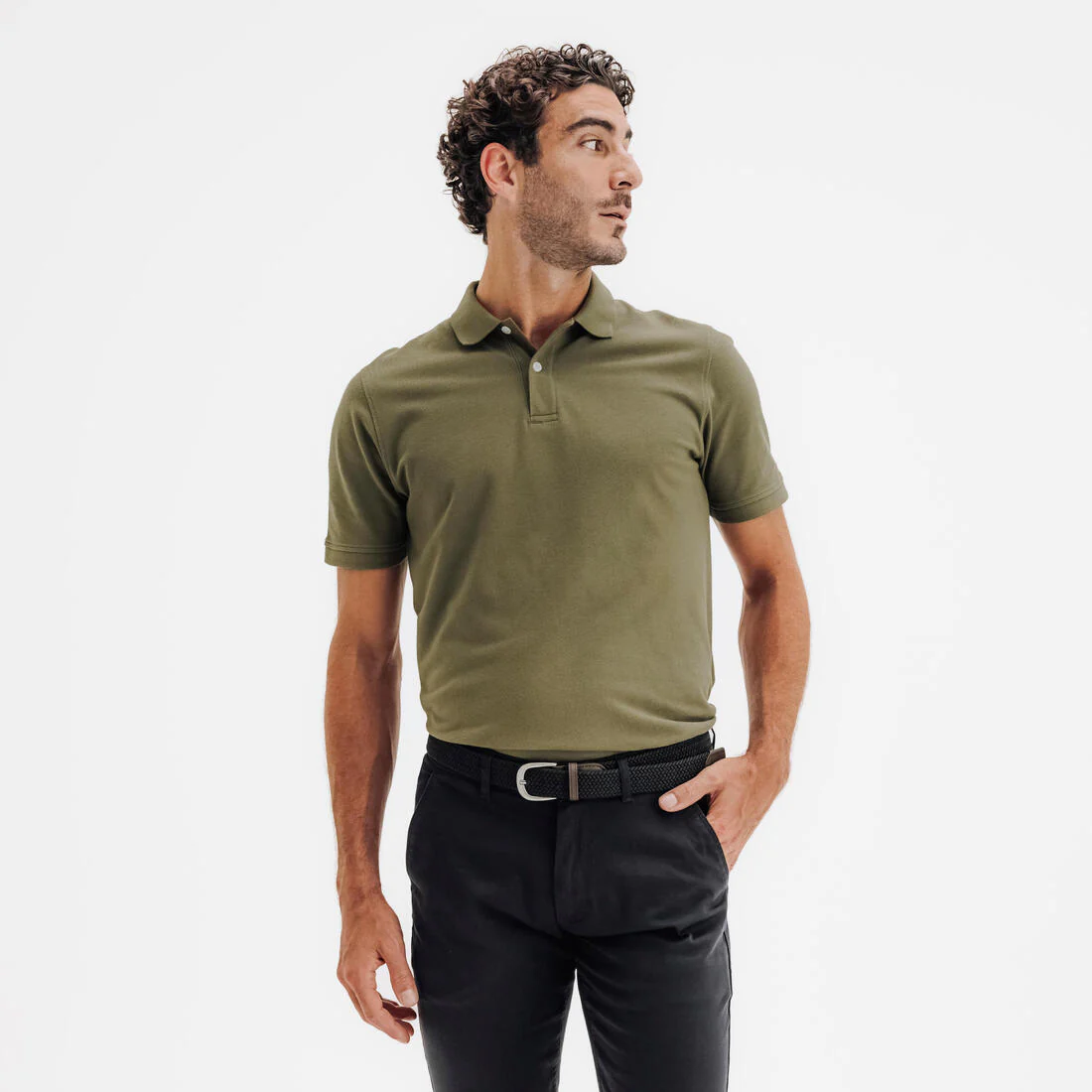 Polo de golf en coton polyester manches courtes homme, MW500 - Image 3