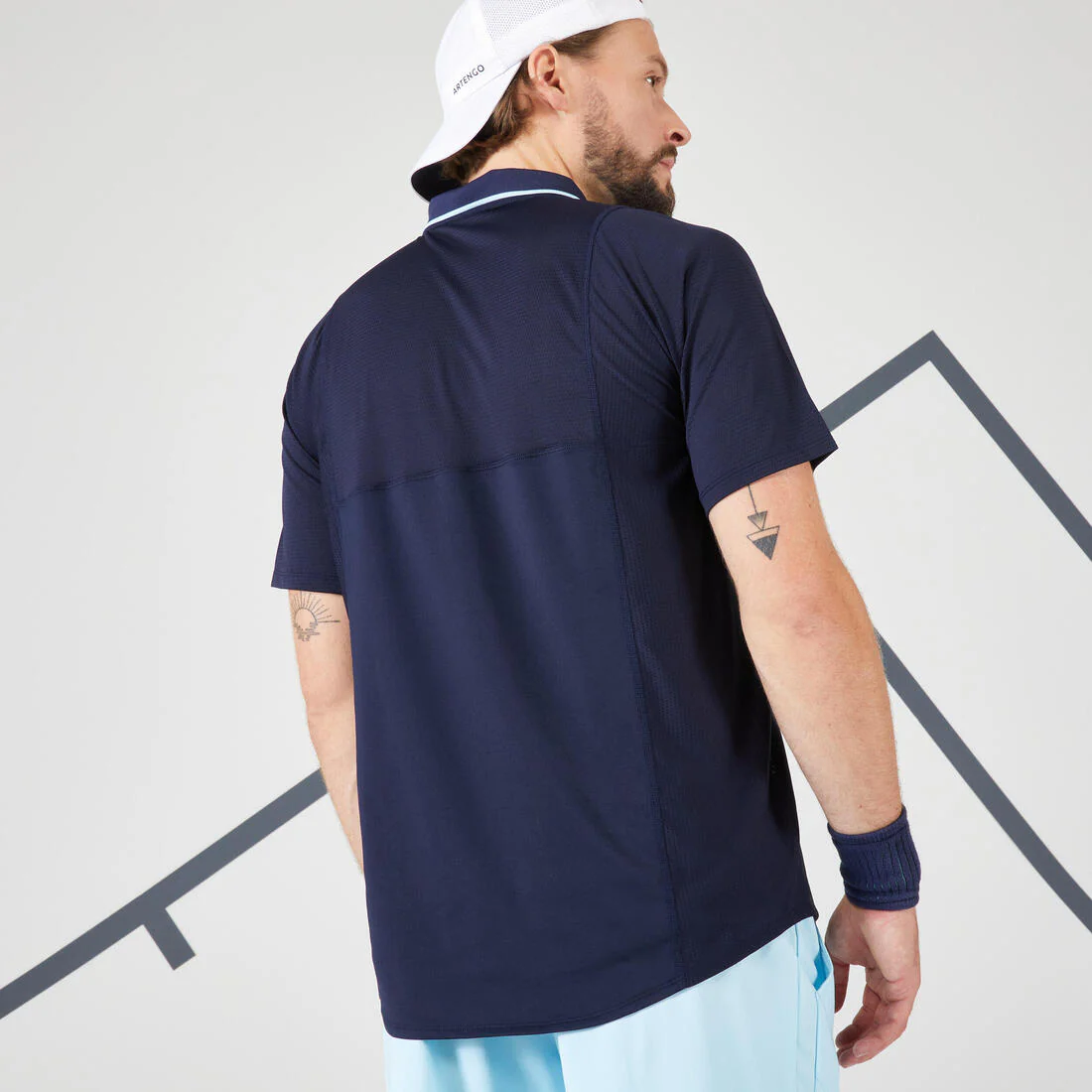 Polo tennis manches courtes Homme - Artengo DRY Marine - Image 11